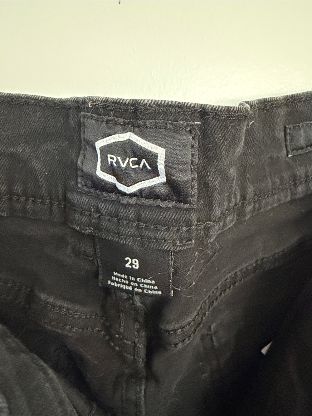 RVCA Black High-Rise Straight Taper Jeans size 29 - Picture 2 of 5
